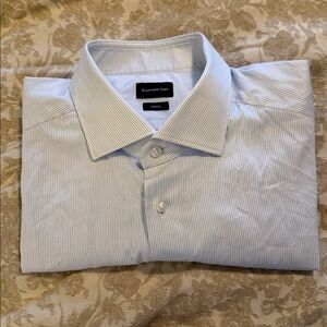 Ermenegildo Zegna Light Blue Pinstripe Dress Shirt